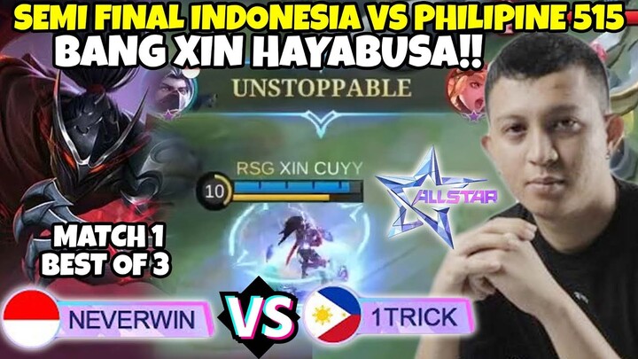 SEMI FINAL INDONESIA VS PHILIPINE 515 MATCH 1!! WOY BANG XIN DI KASI HAYA BUSA??? SALAH BESARRR PH!!