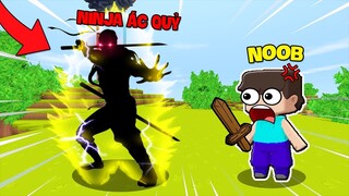 THỬ THÁCH KHANG TRỞ THÀNH NINJA ÁC QUỶ TIÊU DIỆT NOOB TRONG MINI WORLD*PHÁ NHÀ CỦA NOOB