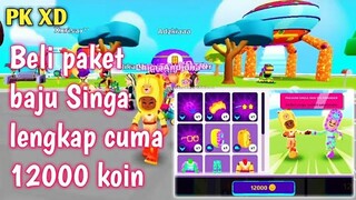 Beli Paket baju Singa lengkap cuma 12000 Koin di PK XD Update Pet Festival