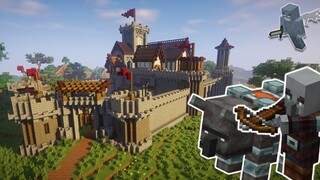 Defending my Minecraft Fortress from a Pillager Raid | Minecraft Timelapse [Download]