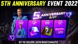 5th Anniversary Event Free Rewards | Free Fire New Event 5th Anniversary | 5th Anniversary Rewards