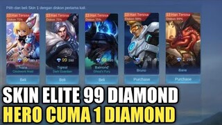 CUMA ADA DI SINI ! BELI HERO CUMA 1 DIAMOND DAN HARGA SKIN ELITE JADI 99 DM