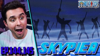 "HERE COMES SKYPIEA" One Piece Ep.144,145 Live Reaction!