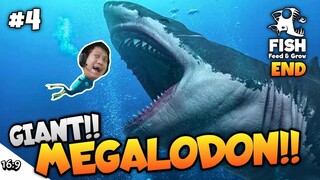 BERBURU HIU PRASEJARAH MEGALODON!!!! Feed And Grow Fish Part 4 [SUB INDO] ~Bisa Ke Darat??!!!