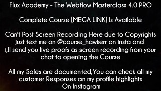 Flux Academy Course The Webflow Masterclass 4.0 PRO Download