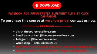 Facebook Ads Jumpstarter Blueprint Click by Click Campaigns