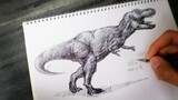 [Hội họa] Phác họa khủng long T-Rex như thật