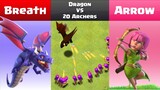 Every Level Dragon VS Every Level Archer | Clash of Clans
