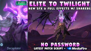 New Moskov Elite To Twilight Dragon Epic Skin Script | Revamped Moskov Epic Skin Script | MLBB