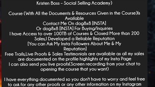 Kristen Boss – Social Selling Academy Course Download