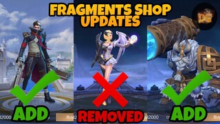 FRAGMENTS SHOP UPDATES in Mobile Legends