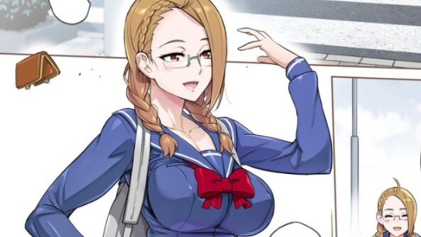 This lady wearing glasses is so nice