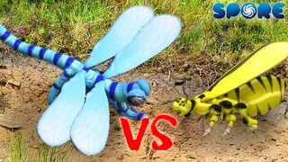 Dragonfly vs Wasp | Insect Warzone | SPORE