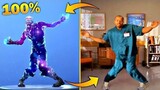 ALL *LEGENDARY* FORTNITE DANCES VS REAL LIFE..[SMOOTH MOVES, ORANGE JUSTICE, ELECTRO SWING]