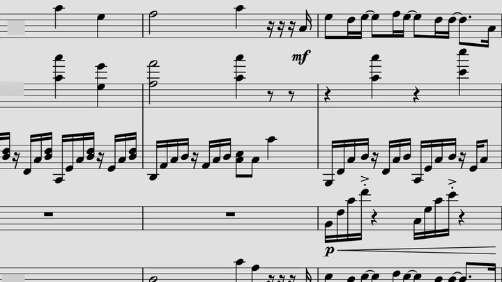 [Homemade sheet music] Sincerely piano/flute/oboe/violin/cello ensemble sheet music-Animenz piano ve