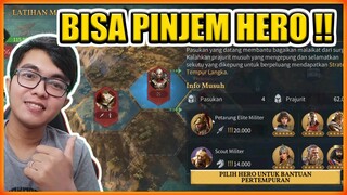 BISA PINJEM HERO DI PELATIHAN MILITER AGE OF EMPIRES MOBILE