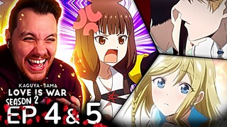 Things are getting SPICY | Kaguya-Sama Love is War Season 2 Episode 4 and 5 REACTION