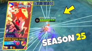 NEW SEASON 25 FANNY BUILD AND EMBLEM !!! | AGGRESSIVE FANNY GAMEPLAY