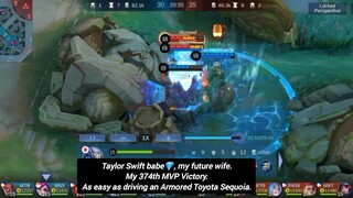 Taylor Swift babe💎, my future wife.My 374th MVP Victory.As easy as driving an Armored Toyota Sequoi