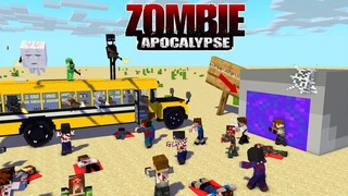 Monster School: ZOMBIE APOCALYPSE ATTACK - Minecraft Animation