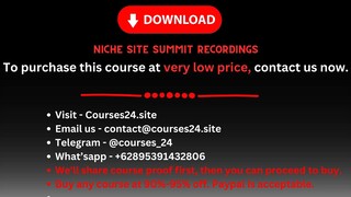 Niche Site Summit Recordings