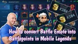 How to convert Battle Emote to Battleppints in Mobile Legends | Easy Battlepoints MLBB 2020