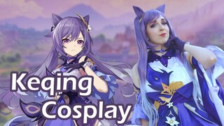 My First Genshin Impact Cosplay! Keqing Review for Mycostime + Photoshoot Bloopers