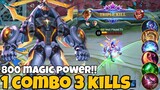 1 Combo 3 Kills, 800 Magic Power!! - Gatotkaca Pure Mage Damage Build ~ MLBB