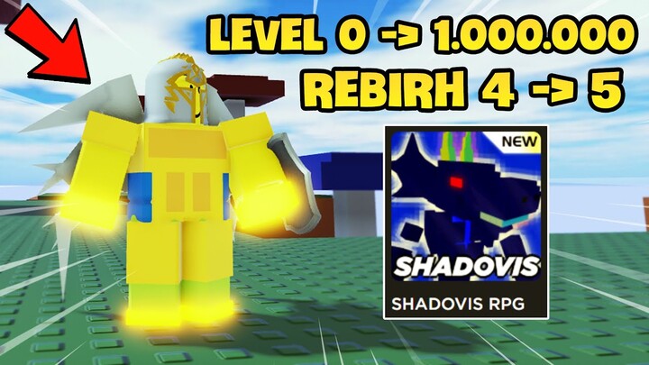 Roblox - Trang Bị Combo Này Mình Auto Treo Máy Lên Level 1000000 Trong SHADOVIS RPG!