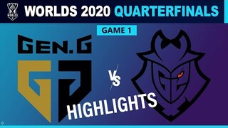 GEN vs G2 Highlight Ván 1 Tứ Kết Chung Kết Thế Giới 2020 | Gen.G vs G2 Esports
