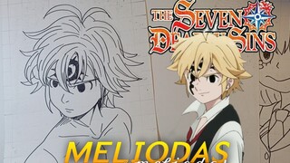 menggambar karakter anime nanatsu no taizen meliodas