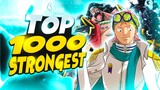 Top 1000 Strongest One Piece Characters | 1111-1001