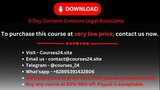 3 Day Content Creators Legal Bootcamp