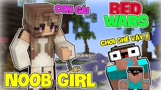 KHANGG TROLL NOOB GÁI TRONG BEDWARS VÀ CÁI KẾT | KHI CON GÁI CHƠI MINECRAFT BEDWARS