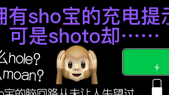 【shoto】shou牌充电提示音请接收