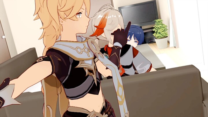 [Genshin Impact MMD/Maple San] What are you doing? Sanbao is just eating.