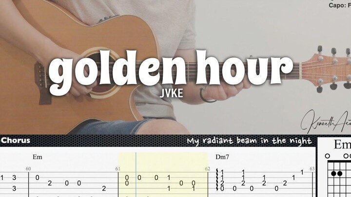 【指弹吉他】《golden hour》和弦 + 歌词，一首高手才能弹的曲子