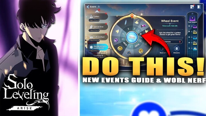 DONT MESS UP!!!! WHEEL EVENT GUIDE & BIG WOBL NERFS!!  (Solo Leveling Arise)