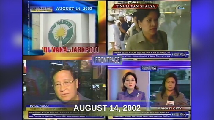 Frontpage: Ulat ni Mel Tiangco - Partial Broadcast - August 14, 2002