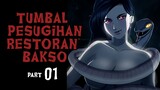 TUMBAL PESUGIHAN RESTORAN BAKSO - Part01 : Kisah Animasi Horor