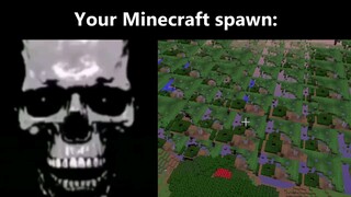 Your Minecraft spawn be like (You know lah)...