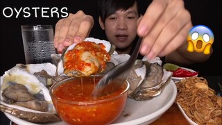 MUKBANG ASMR EATING OYSTERS WITH CHILI SAUCE | MukBang Eating Show 🦪🔥