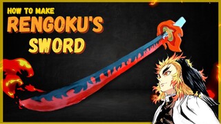 Como fazer a espada do Rengoku | Demon slayer Cosplay Tutorial (Kimetsu no Yaiba) | 鬼滅の刃