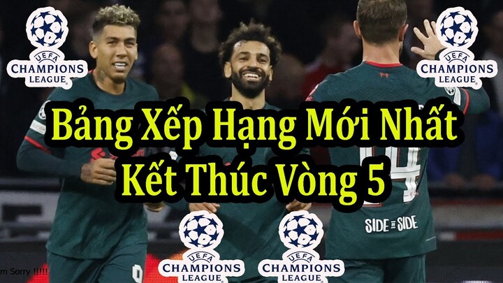 Kết Quả Lượt Trận Thứ 5 Vòng Bảng Cúp C1 Châu Âu - Bảng Xếp Hạng Mới Nhất