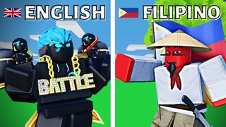 Speaking FILIPINO Language ONLY in Roblox Bedwars..