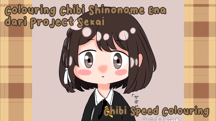 Colouring Karakter Chibi Shinonome Ena dari Project Sekai