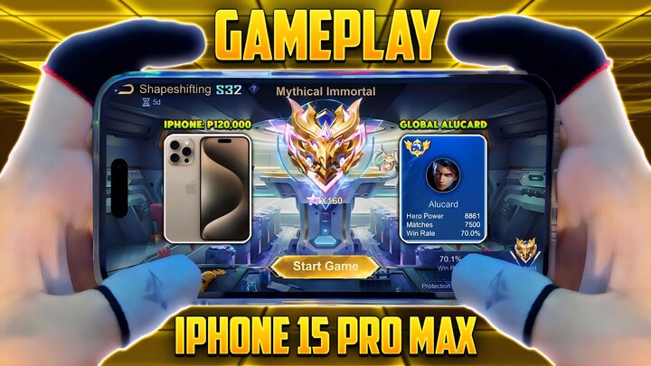 GLOBAL ALUCARD ft. iPHONE 15 PRO MAX REVIEW | ₱119,000+ PHONE (WORTH IT OR NOT??) - Mobile Legends