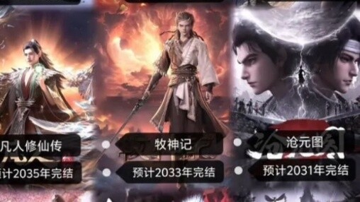 Estimated completion time of 27 Chinese cartoons