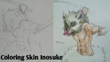 Mewarnai kulit Hashibira  inosuke | Kimetsu no Yaiba
