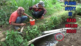 Senangnya Nemu Selokan Kecil Banyak Ikan Melemnya